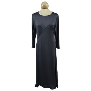 Stauer Black Long Sleeve Maxi Dress